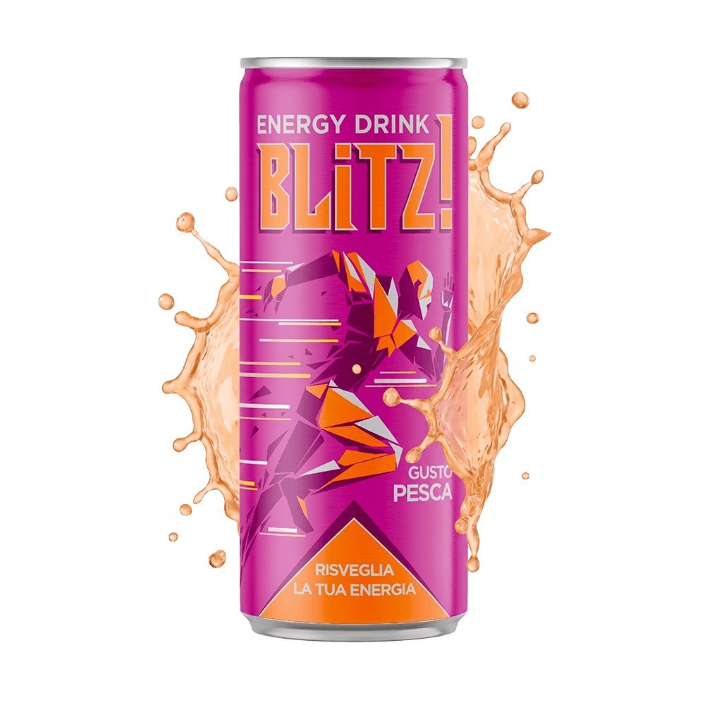 BLITZ Energy Drink gusto Pesca con splash
