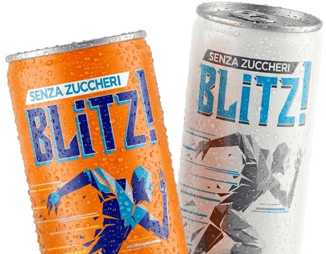 Blitz Energy drink - composit lattine - Tropical e White Senza zuccheri